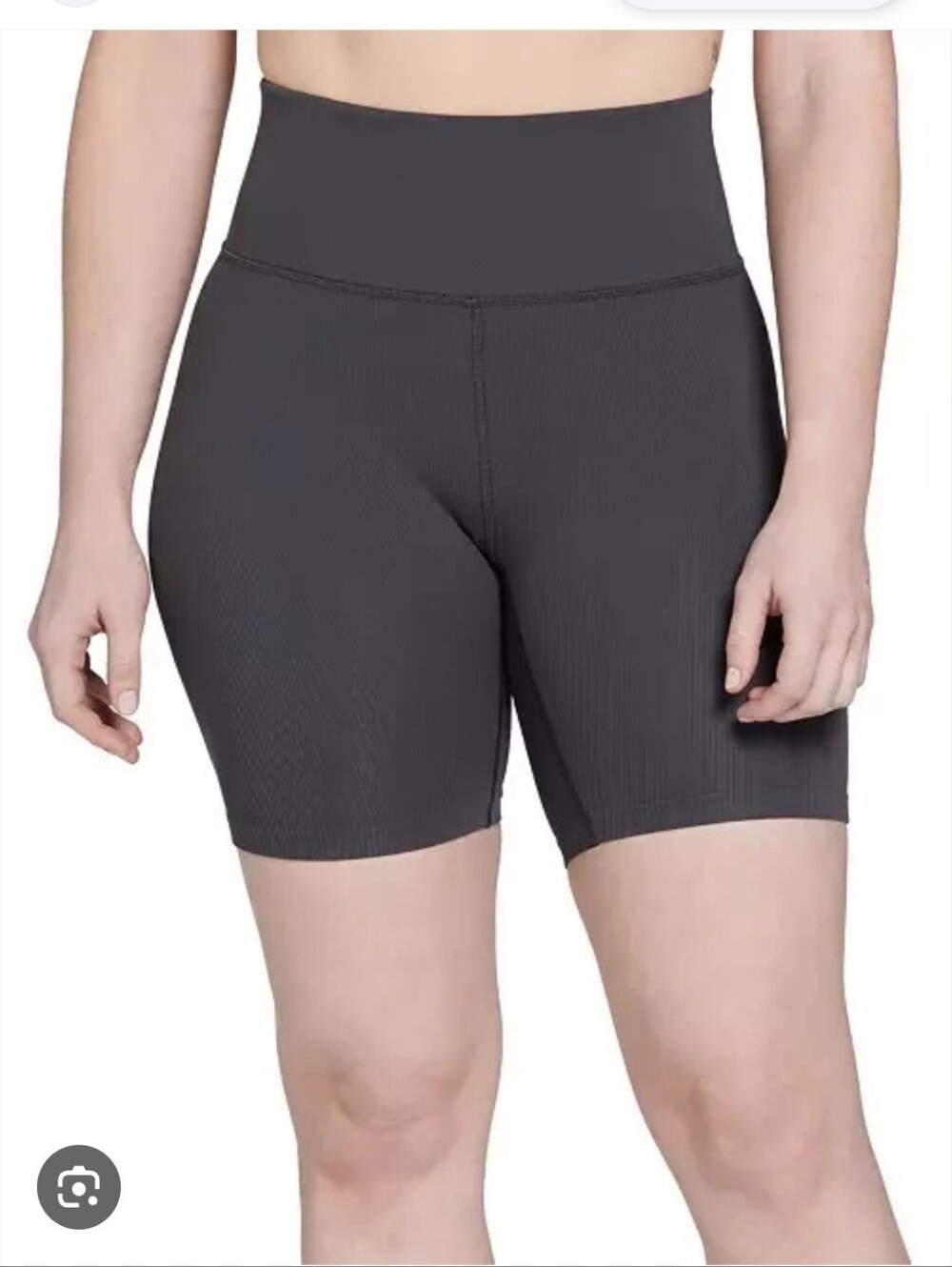 DSG Womens Momentum Seamless High-Rise Ribbed Bike Shorts - Charcoal. NWT.